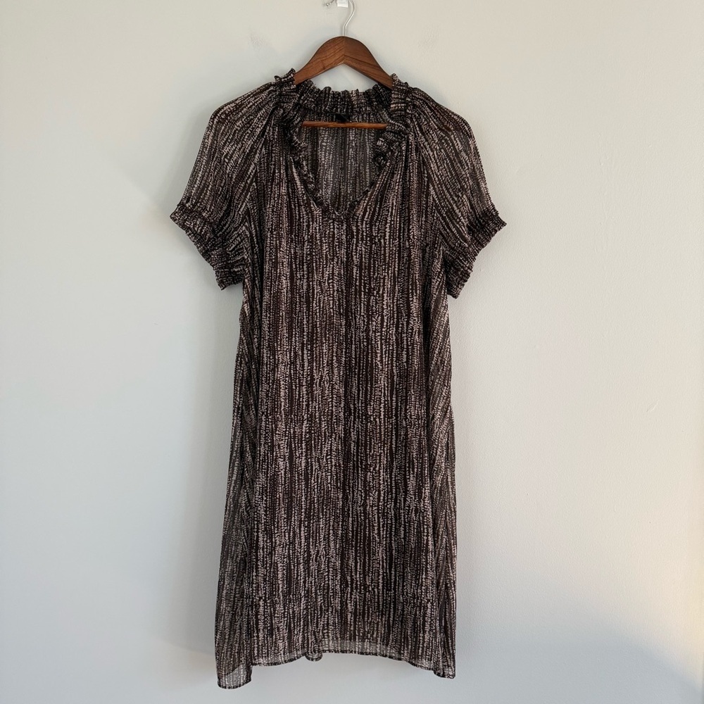 Massimo Brown Patterned Mini Dress - Picture 2 of 9